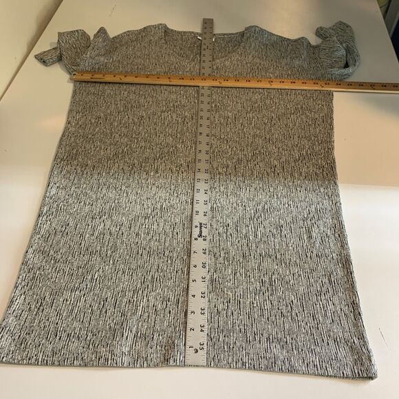 Pure Jill Dress Womens PM Medium Petite Black White Long Sleeve Linen Blend - Picture 7 of 13